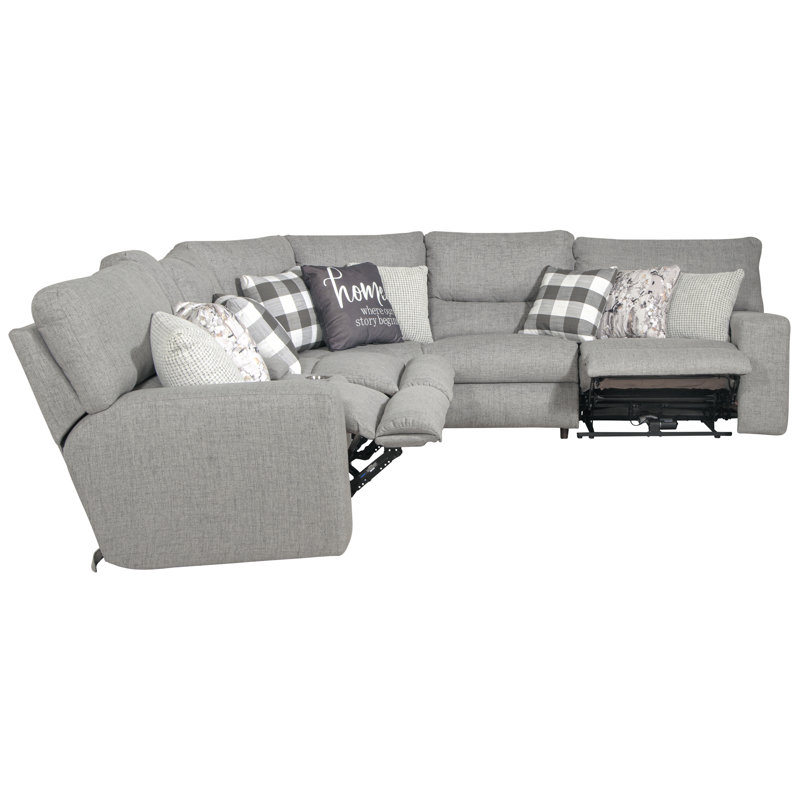 Canapé modulaire inclinable 6 pièces Baylei Ladson, Électrique