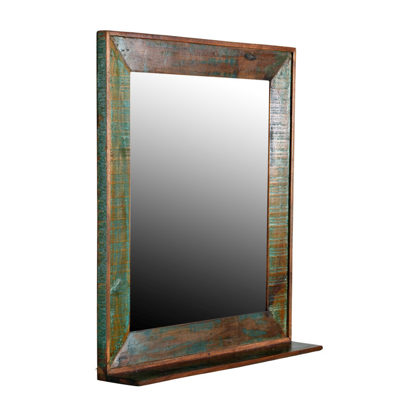 Valeri Flat Vanity Mirror with Shelves