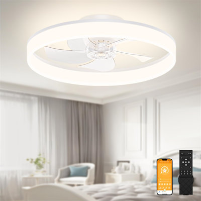 Ceiling Fans With Lights Remote Control, 6 Speeds And Dimmable Modern Smart Ceiling Fan Light