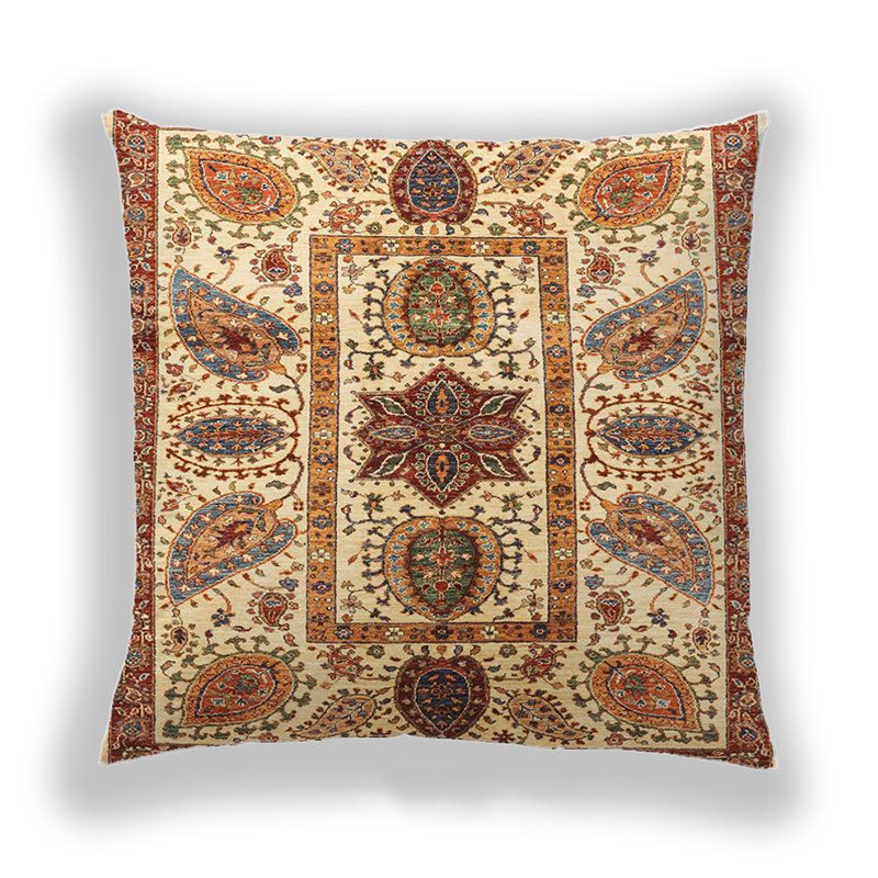 Coussin extérieur Abstract 3376, Brun / rouge