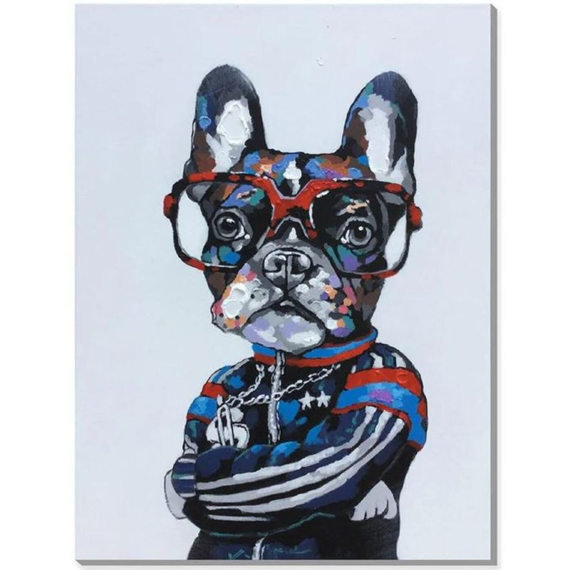 Kobe Glasses Dog Wall Art
