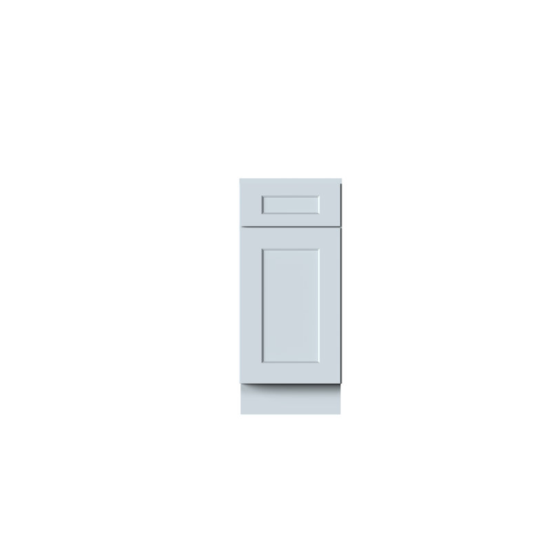 DL Cabinetry (prêt à assembler) Armoire de base de style Shaker de 9 à 21 po l 15 po x H 34,5 po x P 24 po - gris tourterelle