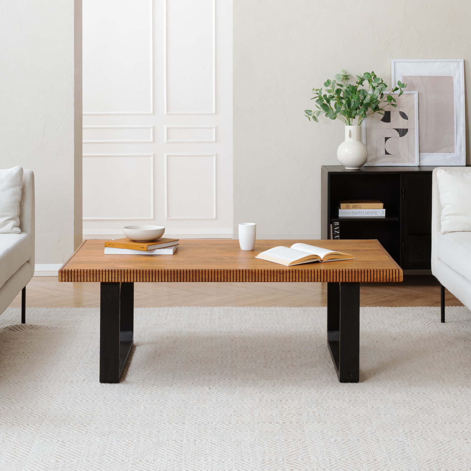 Urbana 48" Mango Coffee Table, Mid Tone Honey