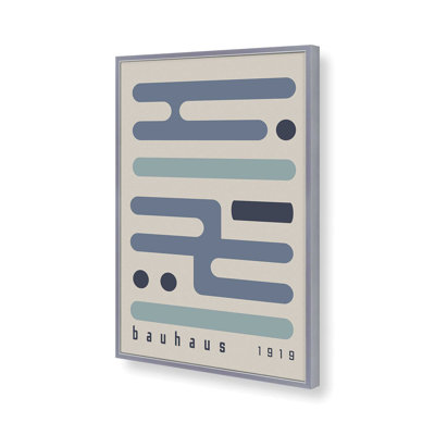 Midnight Bauhaus Minimalist Circuitry Print in a Frame