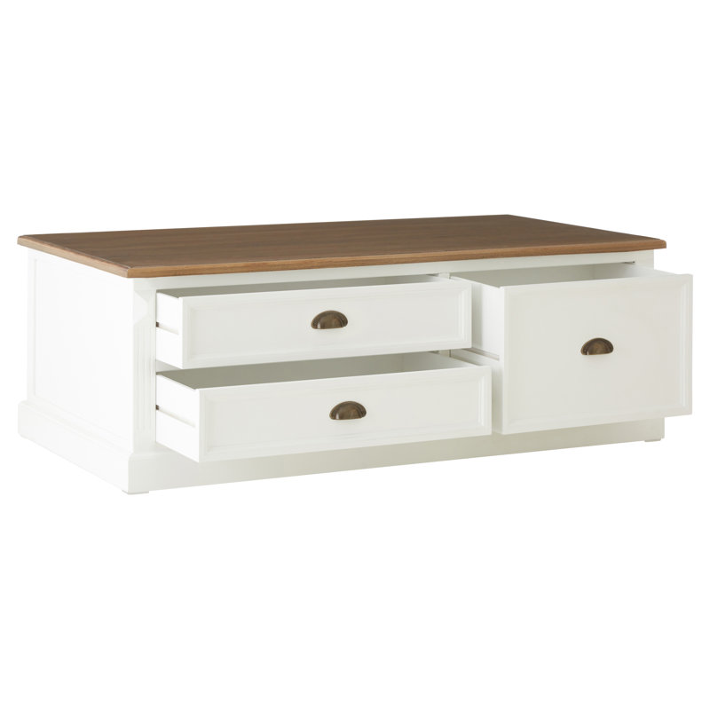 Scofield Solid Coffee Table with Storage