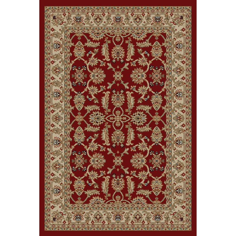 Tapis rouge à tissage plat Edmont, Rectangle 3 pi 11 po x 5 pi 7 po