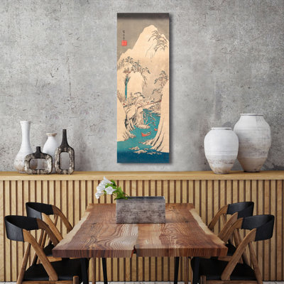 Snowy Gorge by Ando Hiroshige - Wrapped Canvas Print