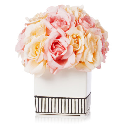 Silk Rose Arrangement in Pot