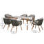 6 - Person Patio Dining Set with Rectangular Table , Cushions Included