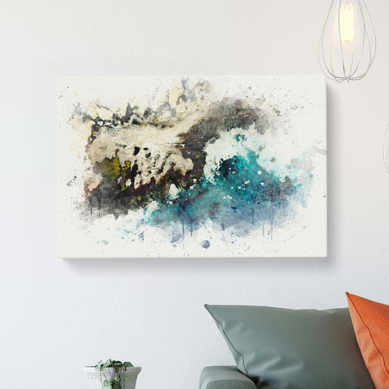The Coast Of Honolulu Hawaii In Abstract - Wrapped Canvas, 40cm H x 60cm W x 3cm D