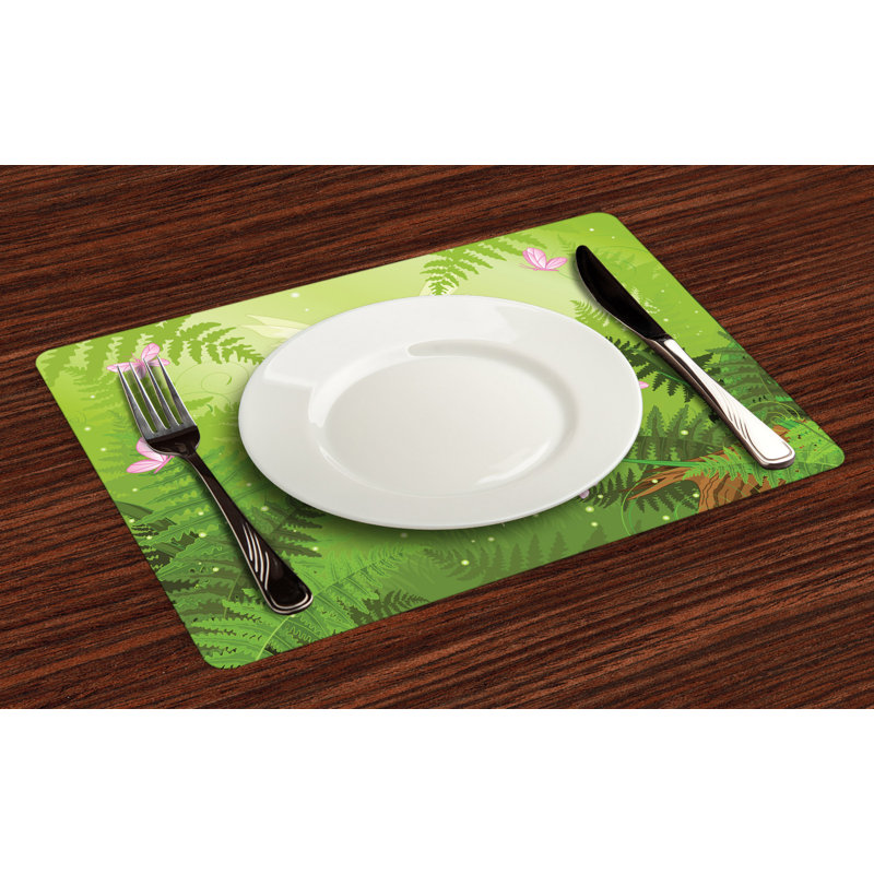 Polyester Floral Rectangle Placemat