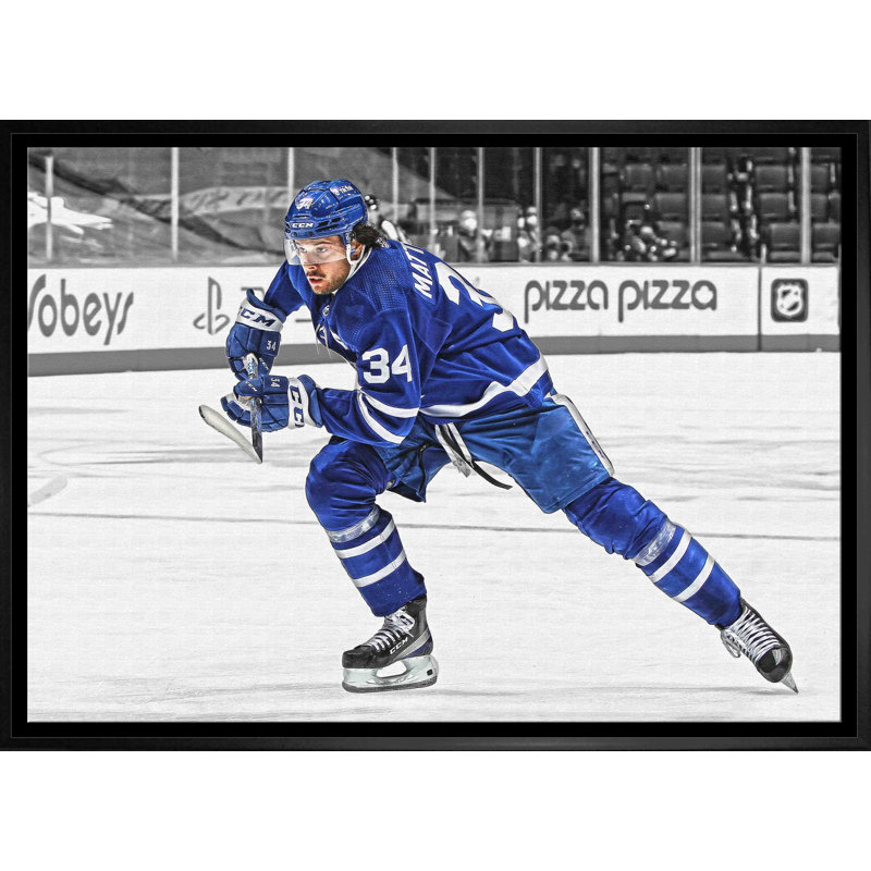 Toile encadrée 20 x 29 Auston Matthews Toronto Maple Leafs