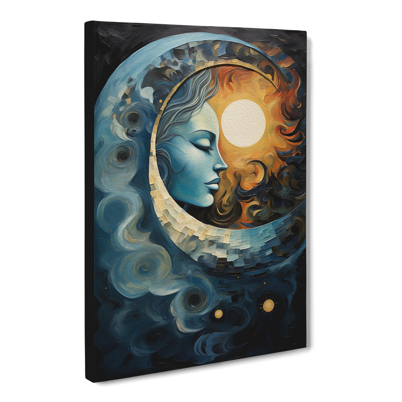 Moon Orphism - No Frame Print, 60cm H x 40cm W x 3cm D