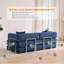Canapé-lit convertible 5 en 1, canapé-lit modulable en velours côtelé de 200 cm avec structure fixe et mousse haute densité, canapé-lit futon pliable pour salon, chambre, petits espaces, bleu-1676966743
