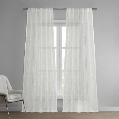 Rideaux transparents avec passe-tringle Dannel Florentina