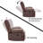 Batholo 43.3" Wide Manual Glider Upholstered Recliner-124005748