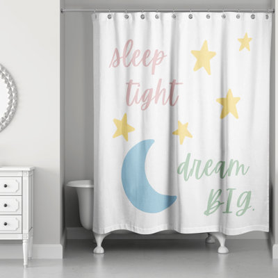 Sleep Tight Dream Big Distress Shower Curtain