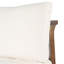 Chaise de salle à manger d'extérieur en bois d'acacia, ensemble de 2 coussins en bois et crème