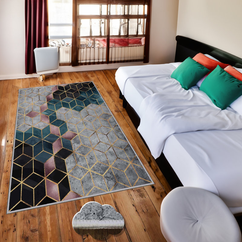 Toimi Geometric Indoor Rug, Rectangle  2'7.5" x 3'11.2" 