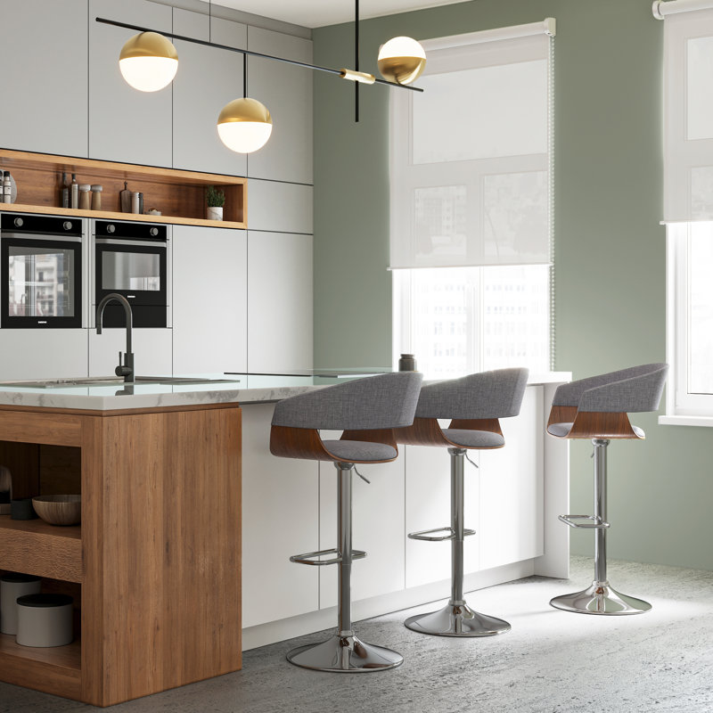 Tabouret de bar Midell, Gris clair