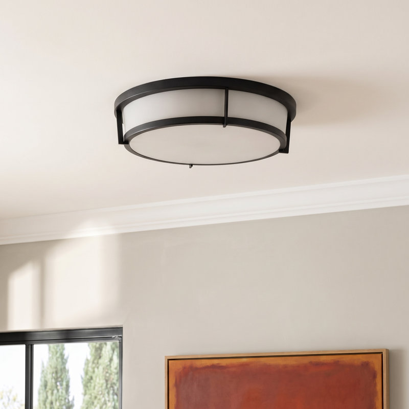 Briella Acrylic Flush Mount, Black