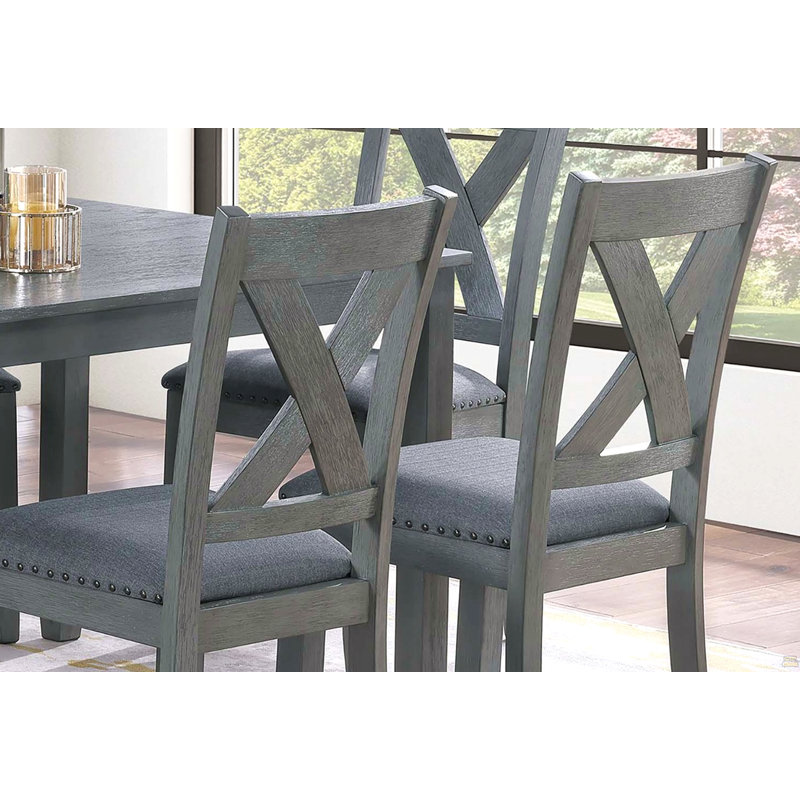 Finition grise table de salle à manger 6X chaises 7Pcs