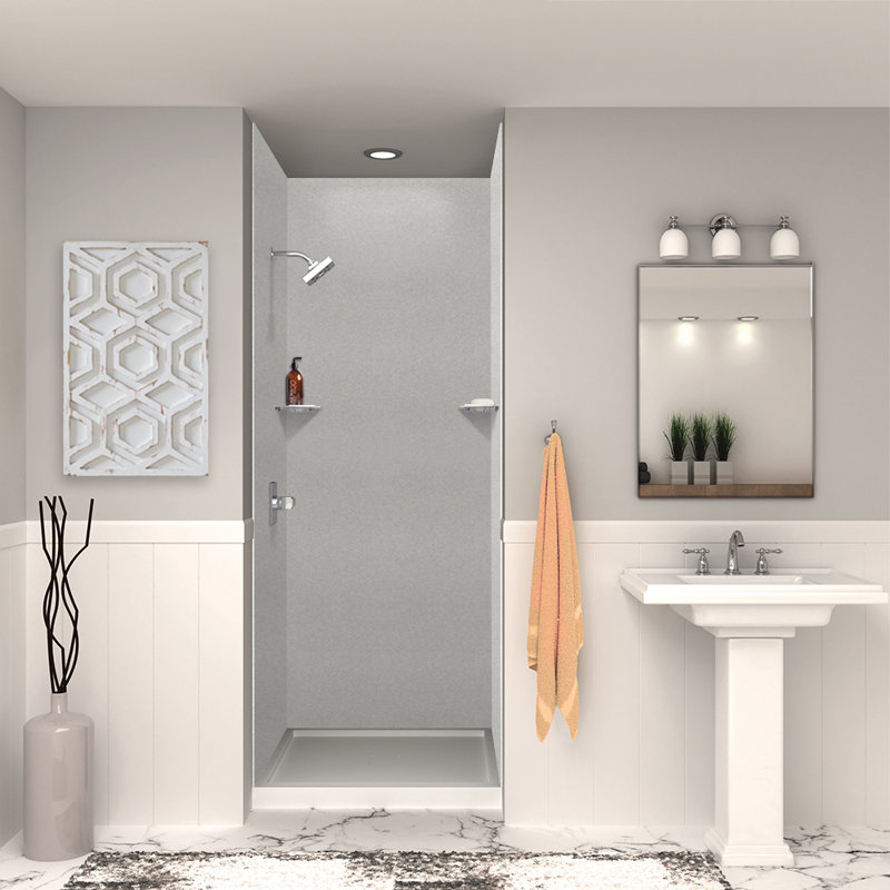 Tashani Drill / Screw Stainless Steel Shower Shelf, Brushed