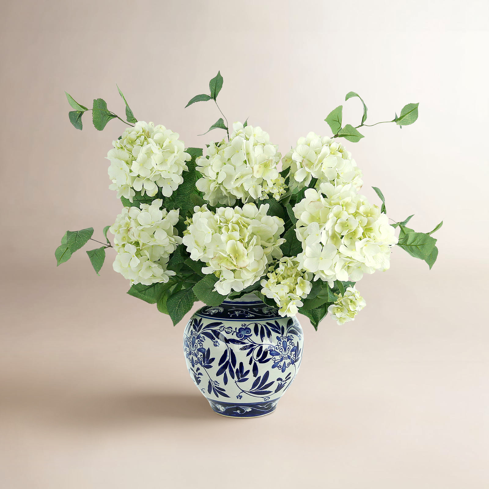 Ferrer Floral Arrangement, 24" H x 21" W x 21" D, White