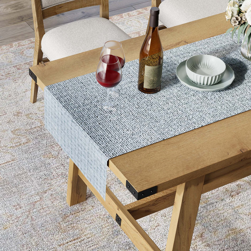 Table de salle à manger à piédestal Lysiane, Brun