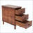 Solid Wood Nightstand with 3 Drawers (No Assembly Required)
