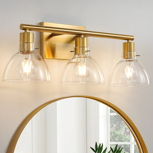 Wayfair | 3 Light Gold Bathroom Vanity Lighting You'll Love in 2023