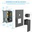 12 Inch Ceiling Mounted Shower System Shower Combo Set Shower Head with Hand Shower and Tub Spout-102381060