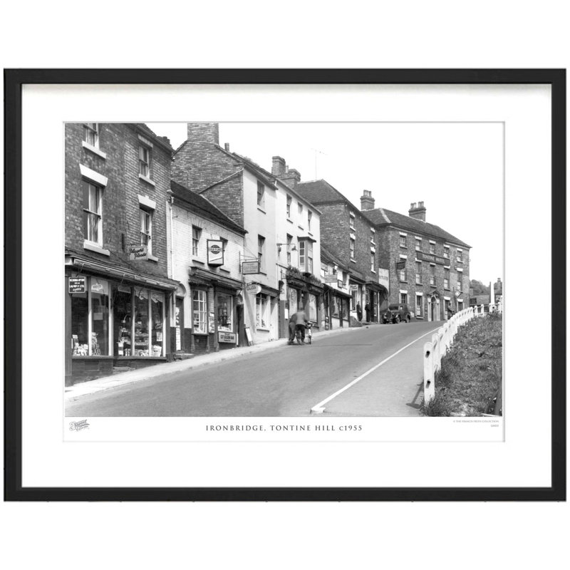 Ironbridge, Tontine Hill C1955 by Francis Frith - Single Picture Frame Print, 40cm H x 50cm W x 2.3cm D