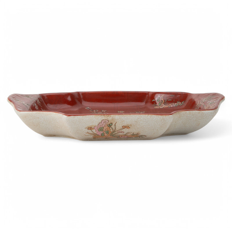 Plateau en porcelaine Cour cramoisie