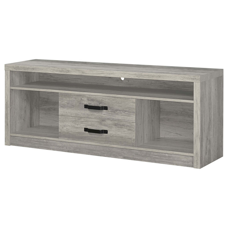Bergeron Driftwood 2-Drawer Engineered Wood TV Stand