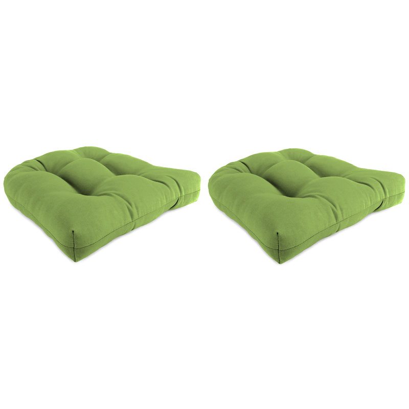 Contoured Outdoor Wicker Seat Cushion, Canvas Ginkgo Polyester