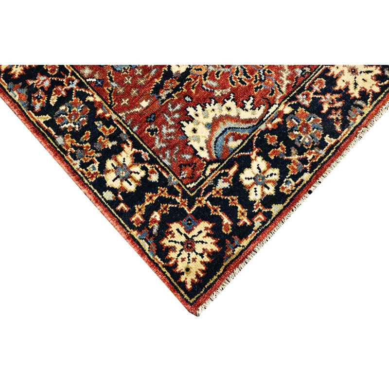 Hand Knotted Wool Oriental Area Rug, Rectangle 3' x 5'