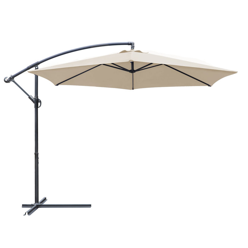 Parasol en porte-à-faux 10 pi Arabella, Beige