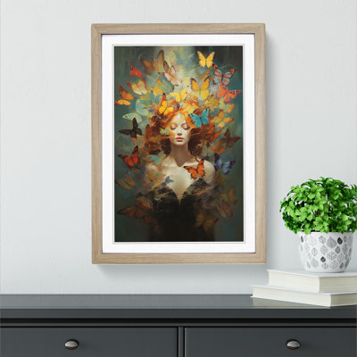 Butterfly Futurism Art - Framed Print