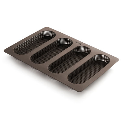 Lékué Mini Baguette Mould, 4 Holes