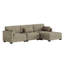 4 Seater Corduroy Corner Sofa -2017352966