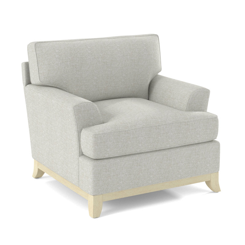 Oaks Way Armchair, Bisque, White Performance Fabric; 0851-94