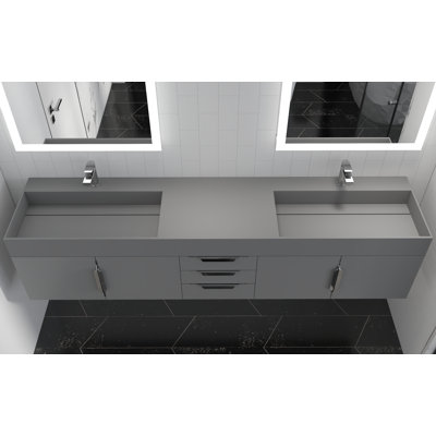 84" Amazon Double Bathroom Vanity with Top