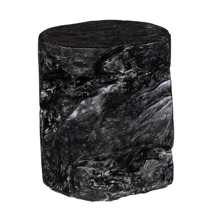Black Wash Stool, Round