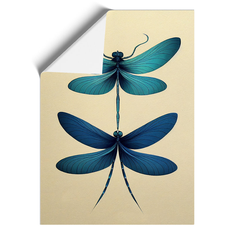 Perfect Dragonflies - Wall Art, Paper, 59.4cm H x 42cm W x 3cm D, No Matte