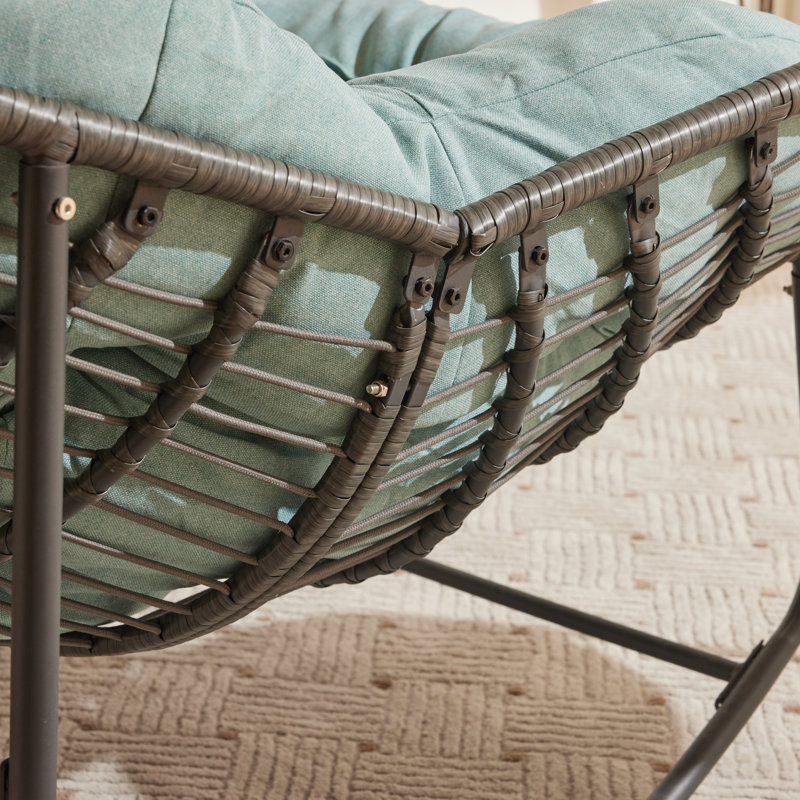 Chaise d'extérieur Cadynce, Sauge, Noir, noir, noir, noir