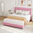 Queen Bed Frame With Upholstered Headboard, Heavy-Duty Platform Bed Frame With Strong Wood Slats-2128307091-2128307089