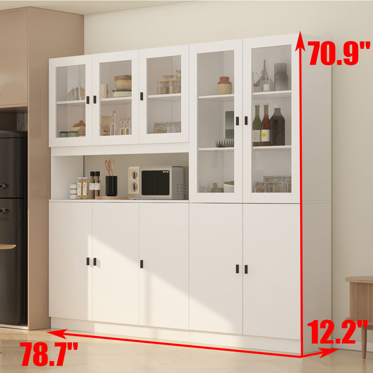 75 Kitchen Pantry Latitude Run Finish: White