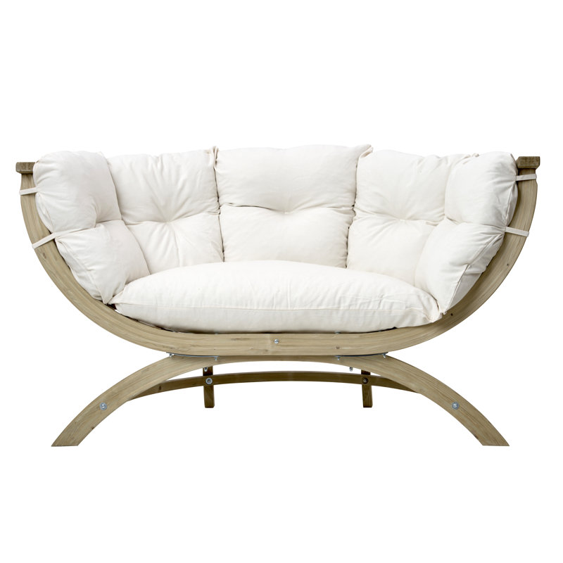 Caillo Garden Sofa with Cushions, White