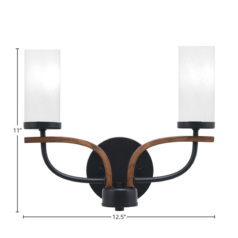 Monterey 2 Light Bath Bar, Black/Brown